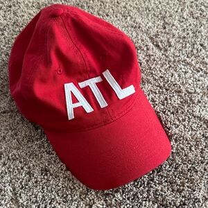 Red ATL Embroidered Baseball Cap
